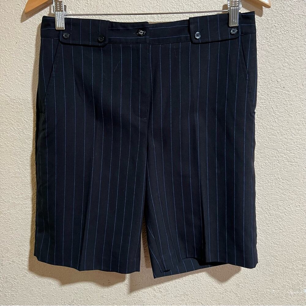 EP Pro black blue pinstripe golf shorts